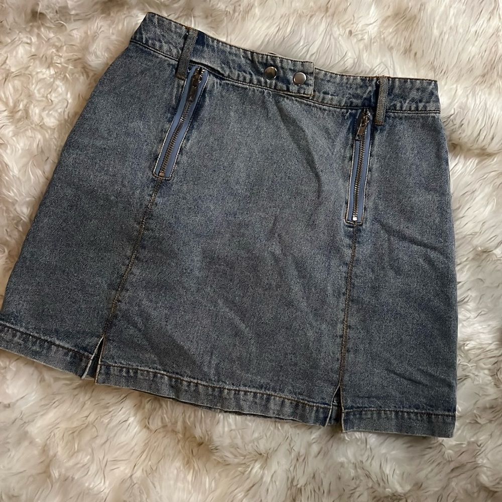 Jean mini skirt